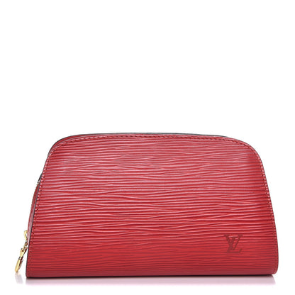 Louis Vuitton Epi Dauphine 17 Cosmetic Pouch Castillan Red 1 of 7