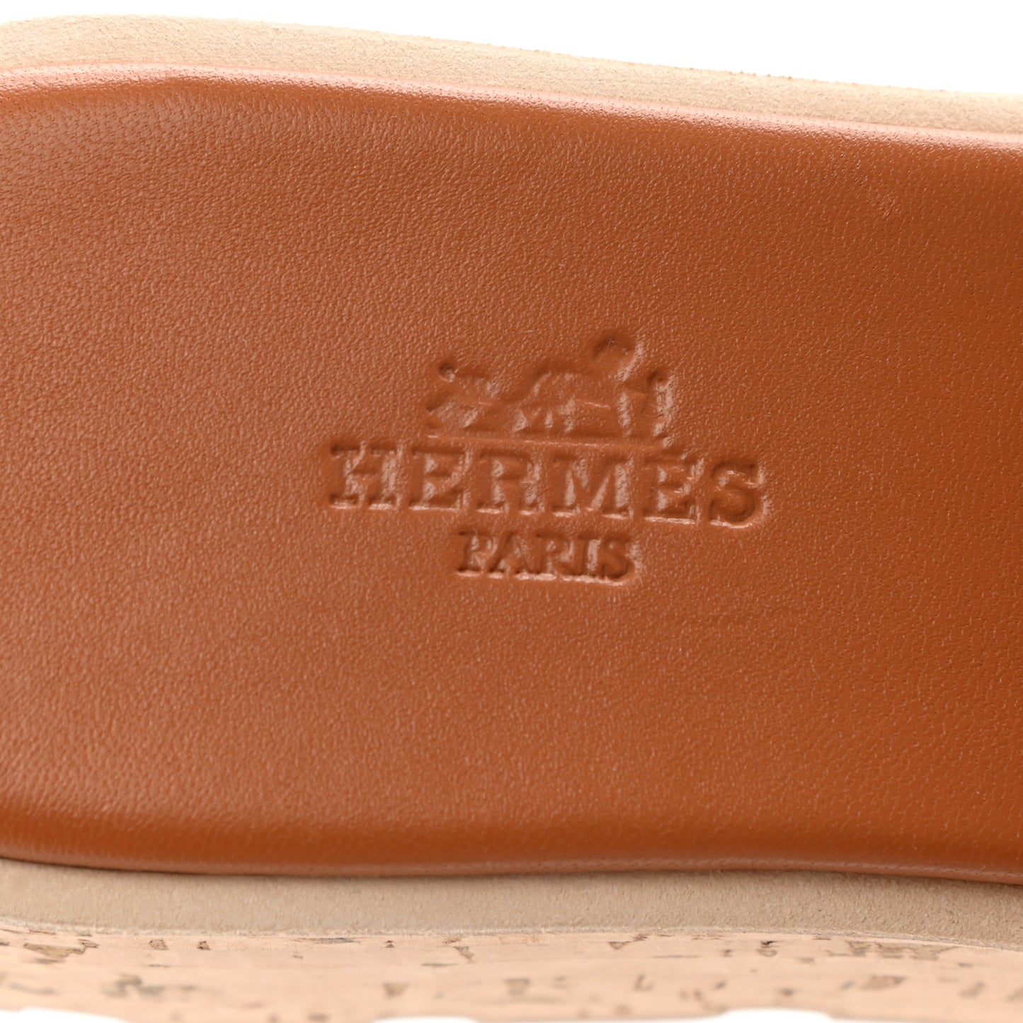Calfskin Cork Eze 30 Sandals 37 Marron Glaise