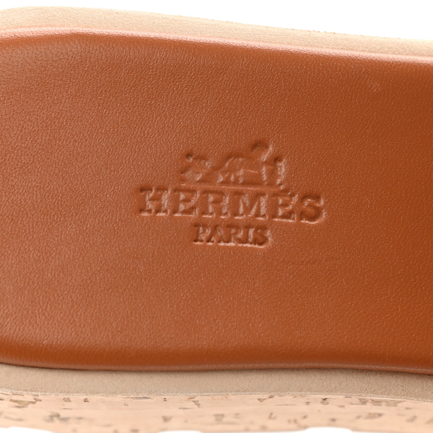Hermes Calfskin Cork Eze 30 Sandals 37 Marron Glaise 7 of 10