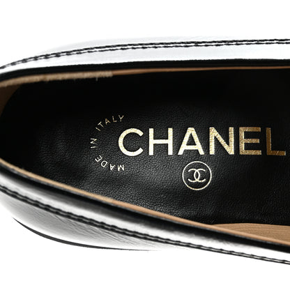 Chanel Calfskin Enamel Charms Mocassin Loafers 35.5 Black 8 of 9