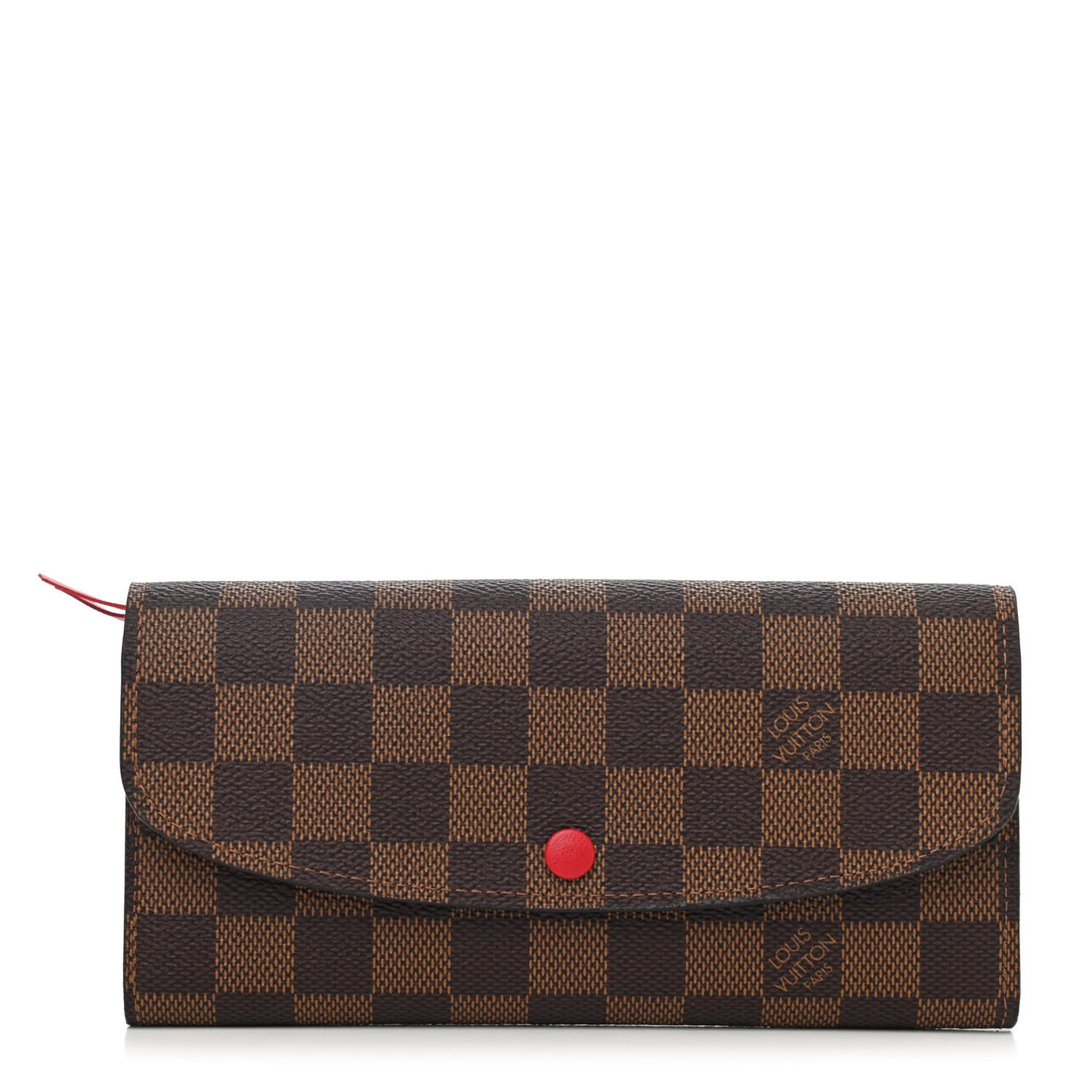 Damier Ebene Emilie Wallet Red