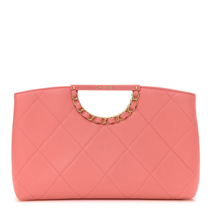 Chanel Caviar Quilted A Real Catch Clutch Pink 1 of 10