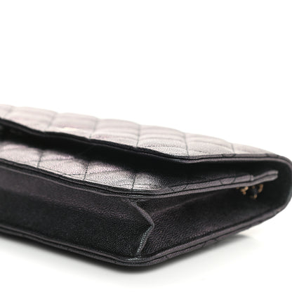 Chanel Iridescent Caviar Quilted Wallet On Chain WOC Black 10 of 11