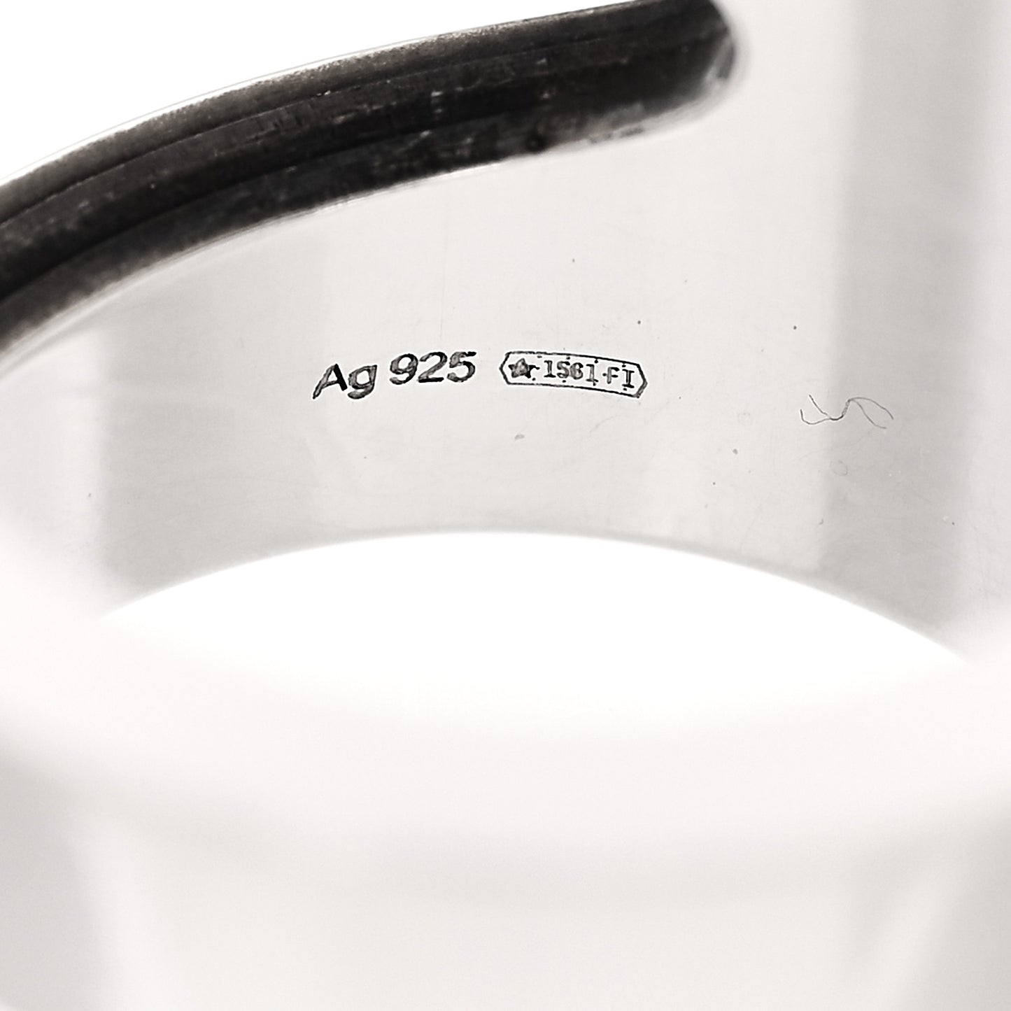 Sterling Silver G Cutout Band Ring 63 10.25