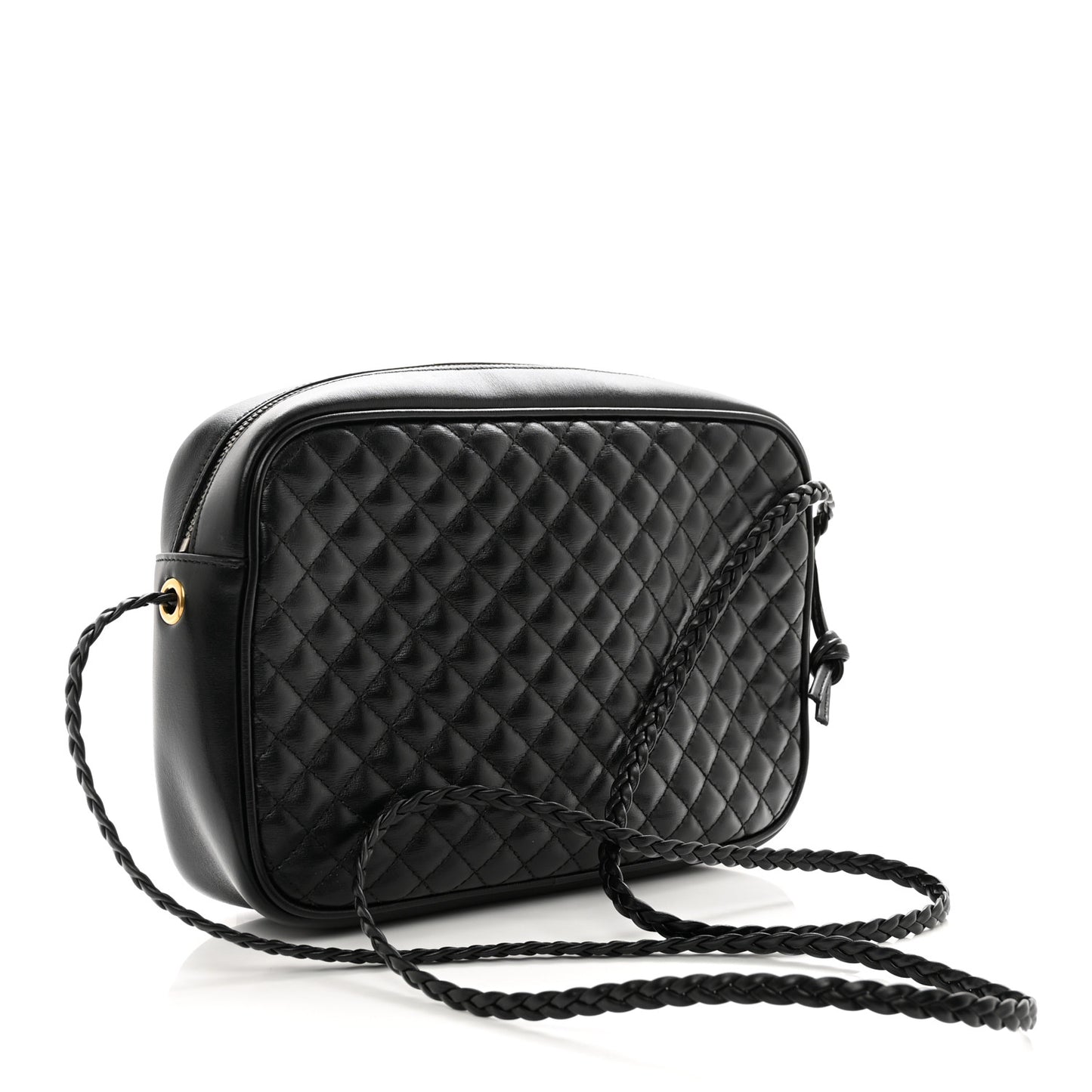Calfskin Web Trapuntata Small GG Shoulder Bag Black