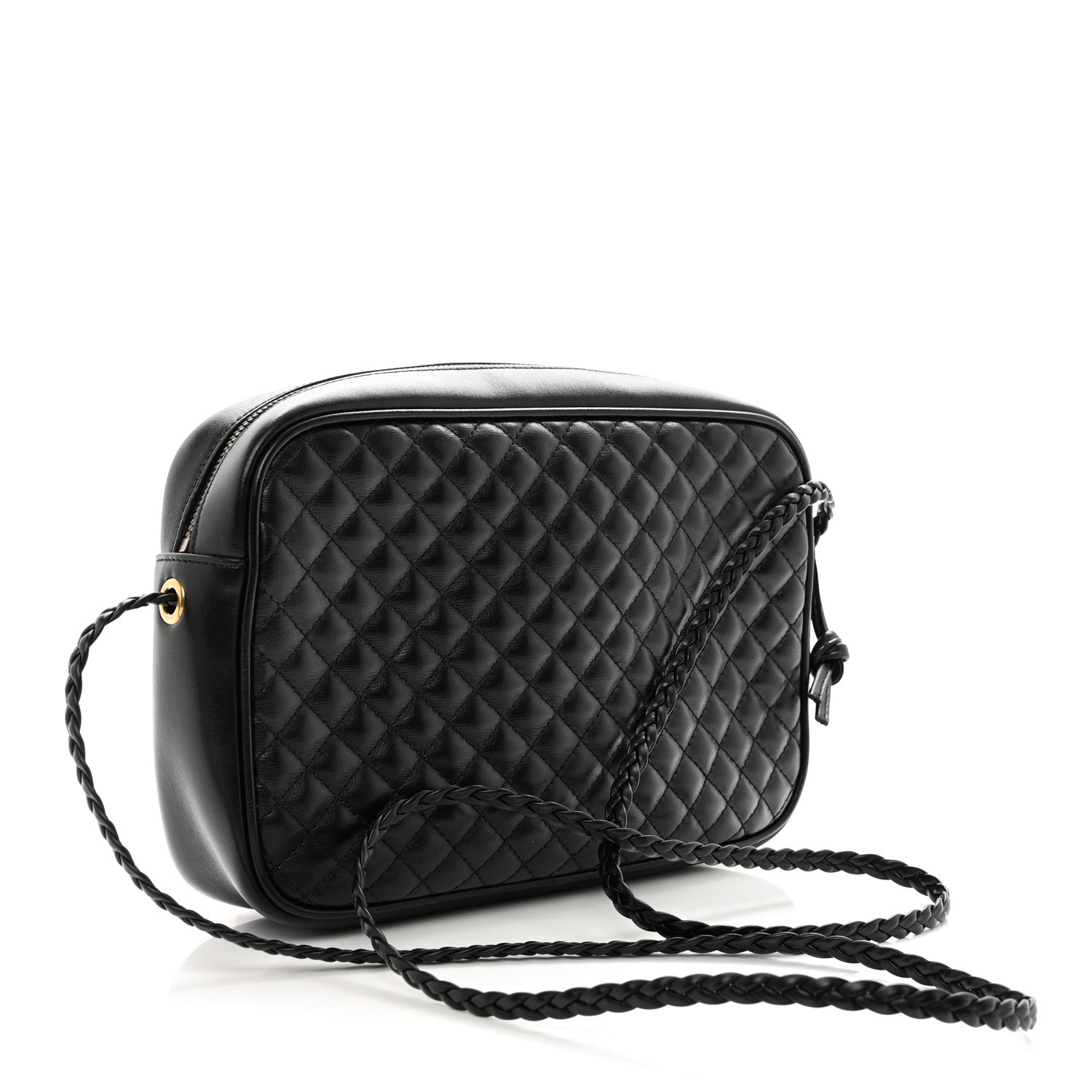 Gucci Calfskin Web Trapuntata Small GG Shoulder Bag Black 3 of 10