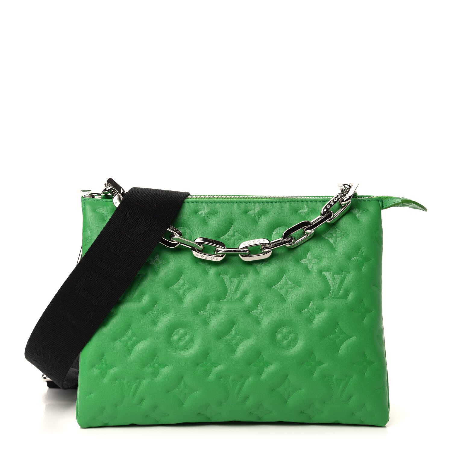 Louis Vuitton Lambskin Embossed Monogram Coussin PM LV Motion Green 1 of 11