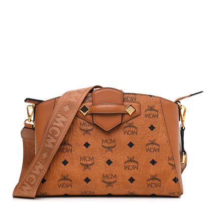 MCM Visetos Small Essential Crossbody Bag Cognac 1 of 4