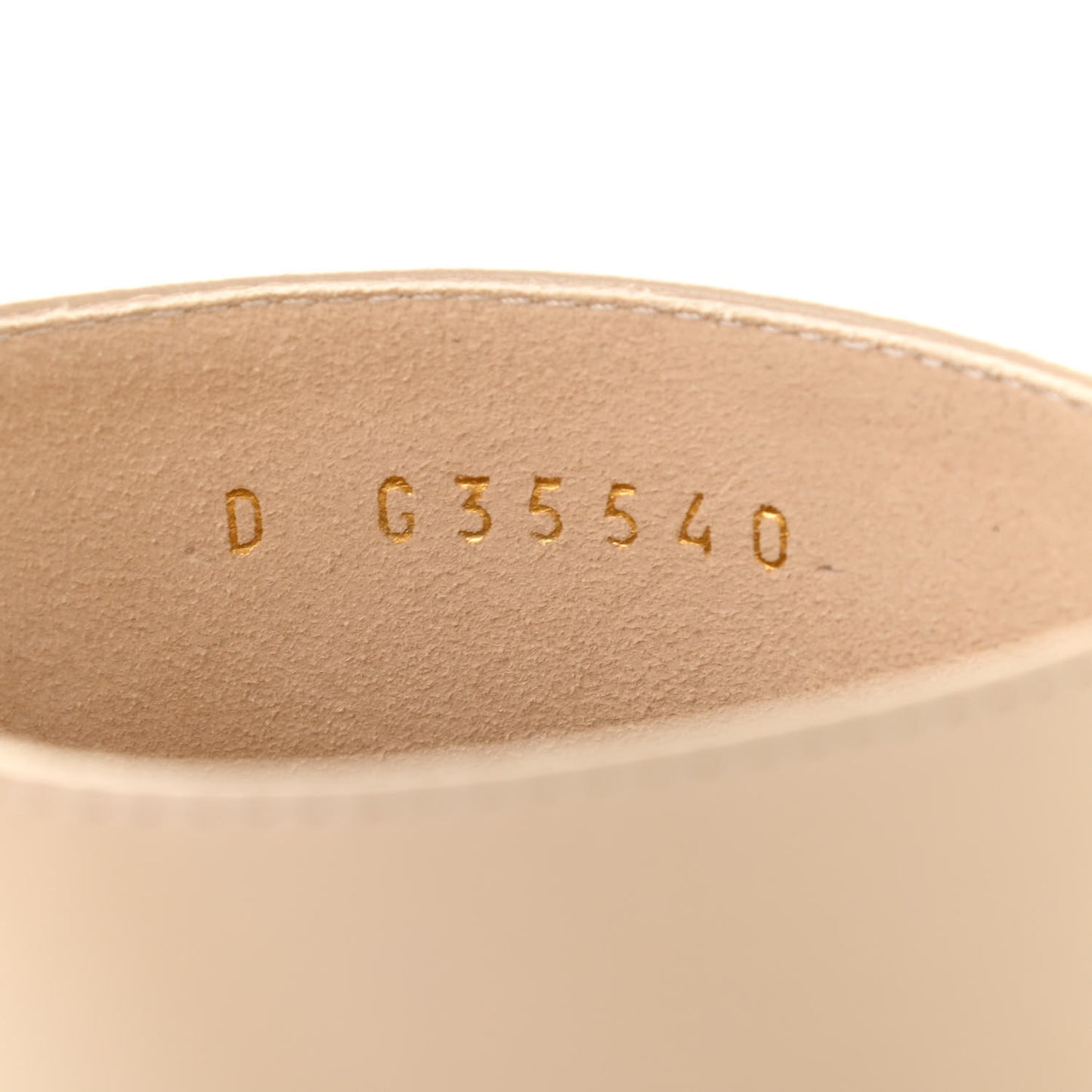 Lambskin Grosgrain Cap Toe Pearl Mule 38 Beige Black