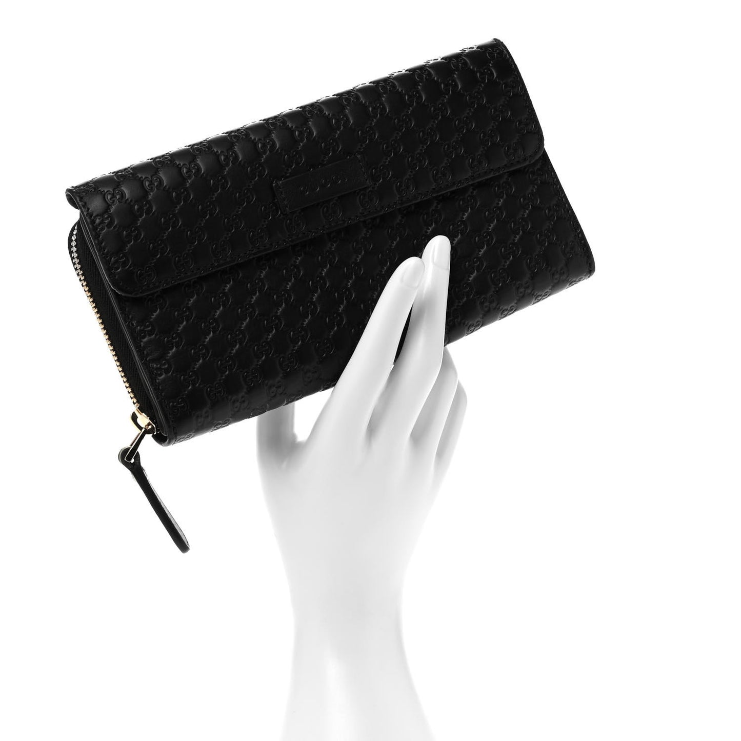 Soft Microguccissima Continental Zip Wallet Black