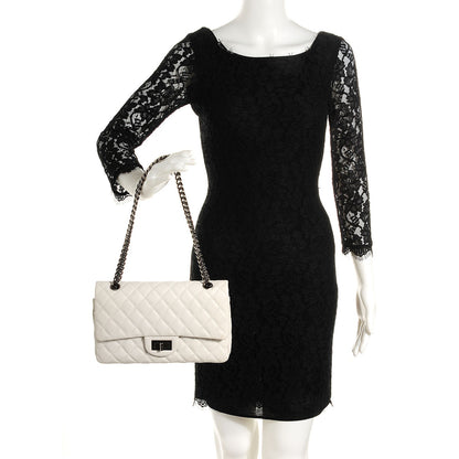 Chanel Caviar 2.55 Reissue 225 Flap White 2 of 8