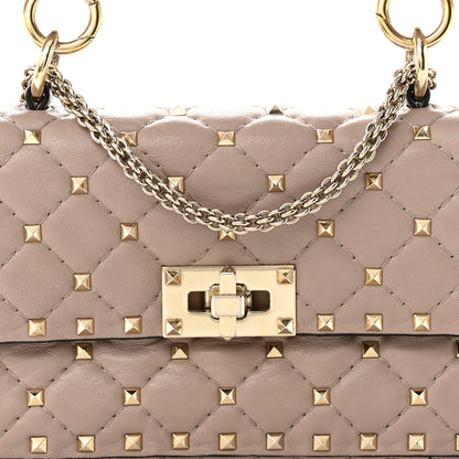 Valentino Garavani Nappa Small Rockstud Spike Shoulder Bag Poudre 7 of 11