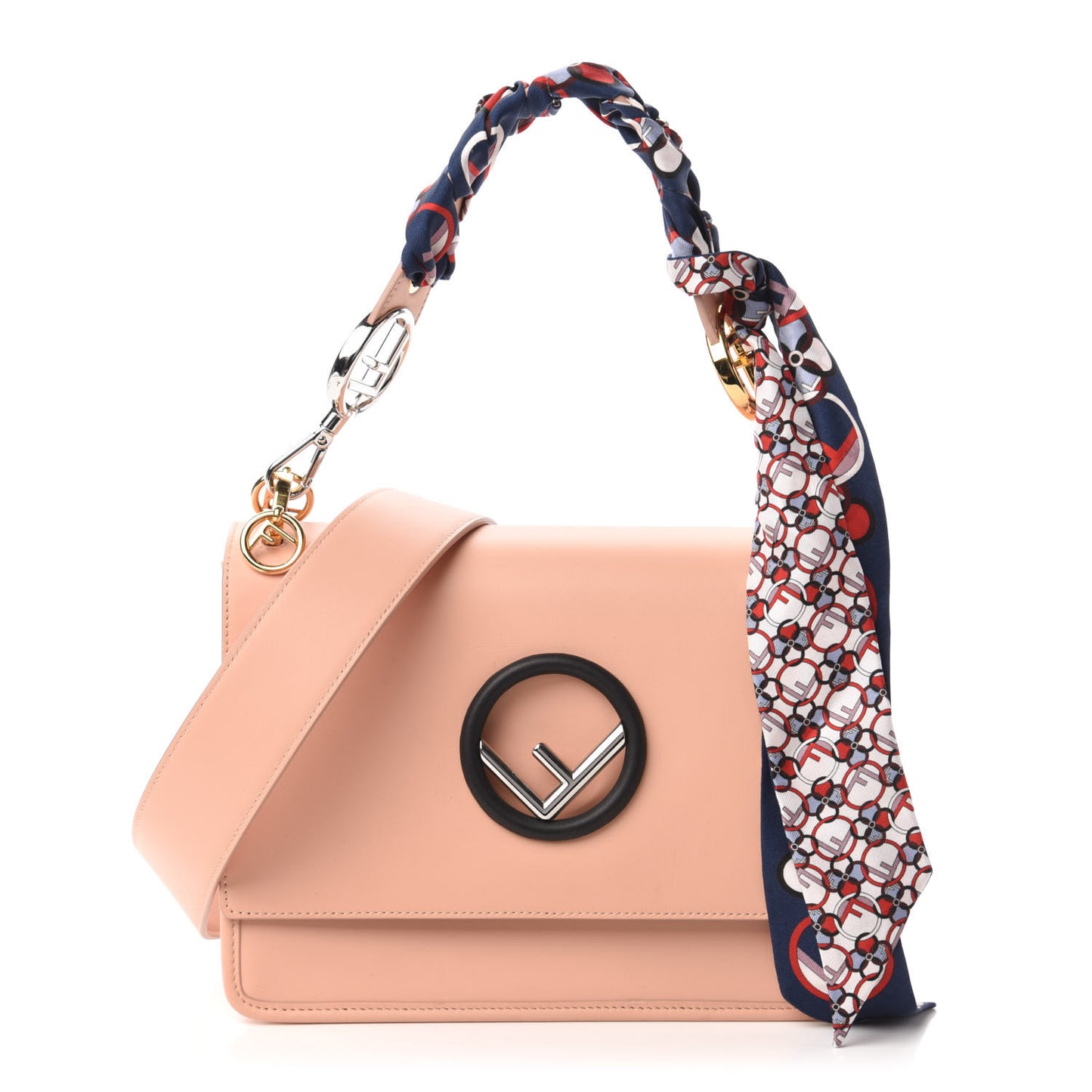 Vitello Century F is Fendi Kan I Shoulder Bag Baby Pink Black