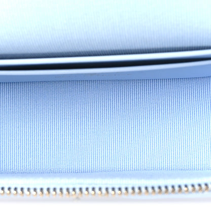 Chanel Caviar Quilted Top Handle Slim Vanity With Chain Light Blue 5 of 11