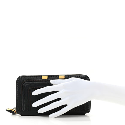 Chloe Grained Calfskin Marcie Long Zip Around Wallet Black 2 of 9