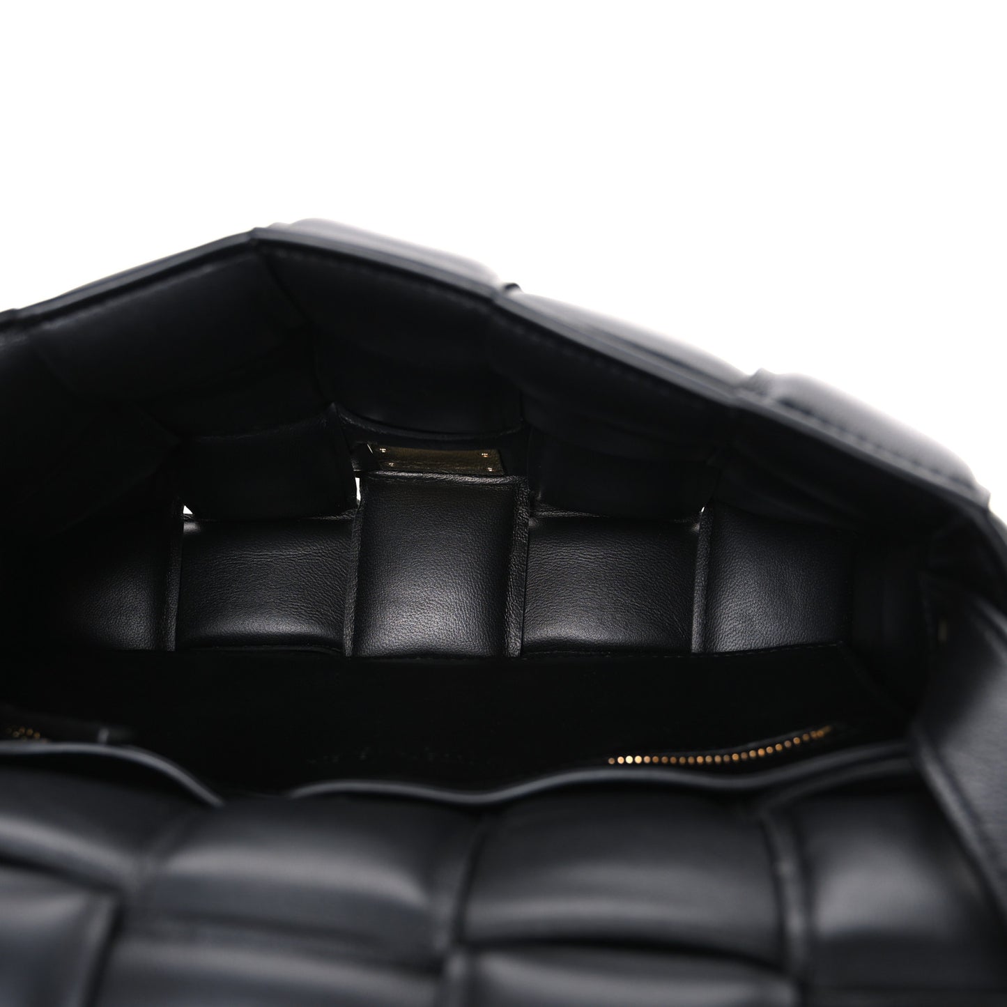 Nappa Maxi Intreccio Padded Cassette Crossbody Bag Black