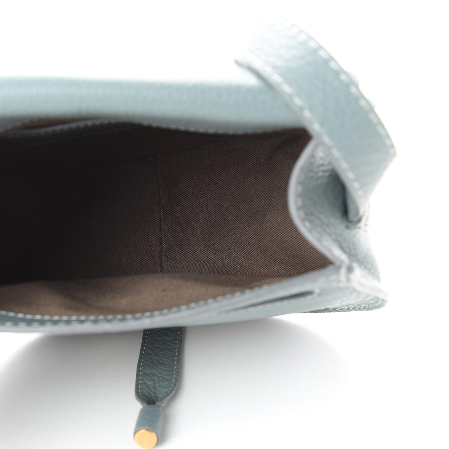 Calfskin Mini Marcie Round Crossbody Bag Faded Blue