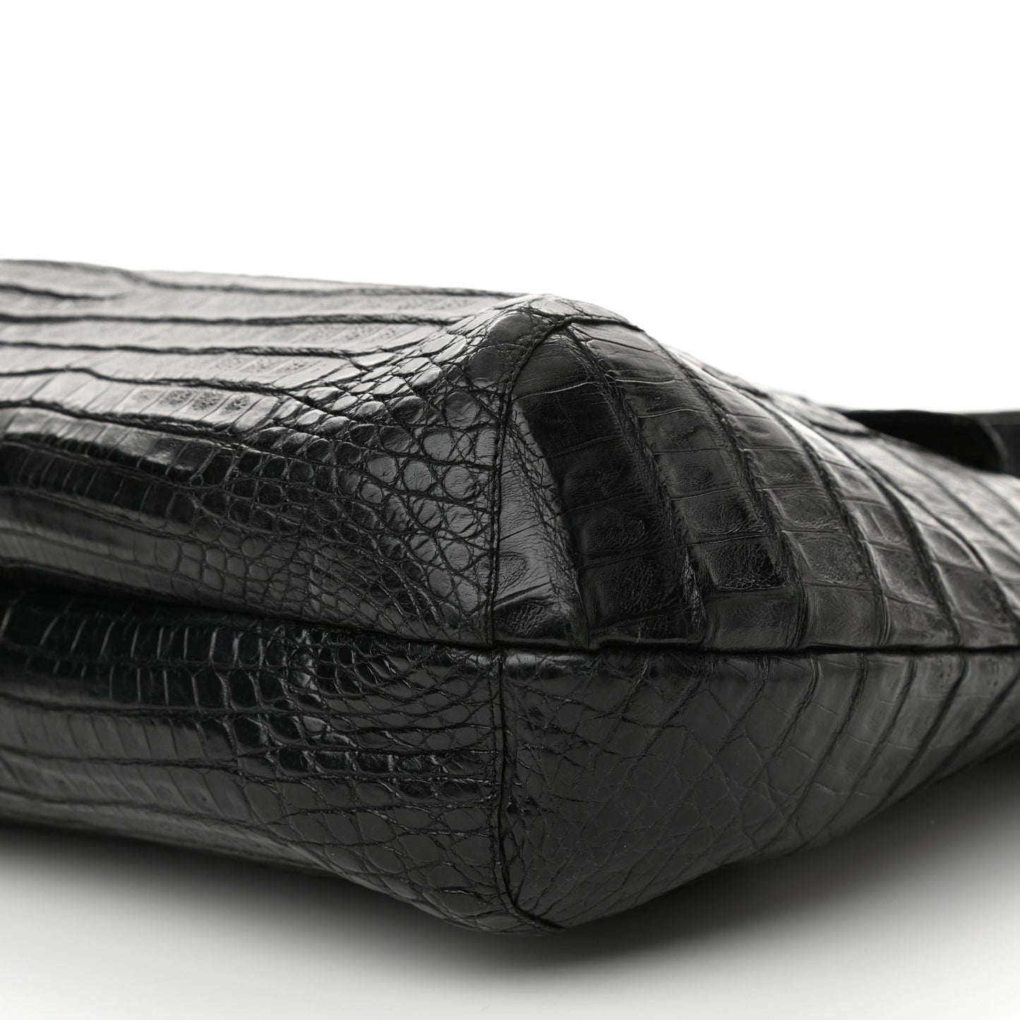 Crocodile Crossbody Bag Black