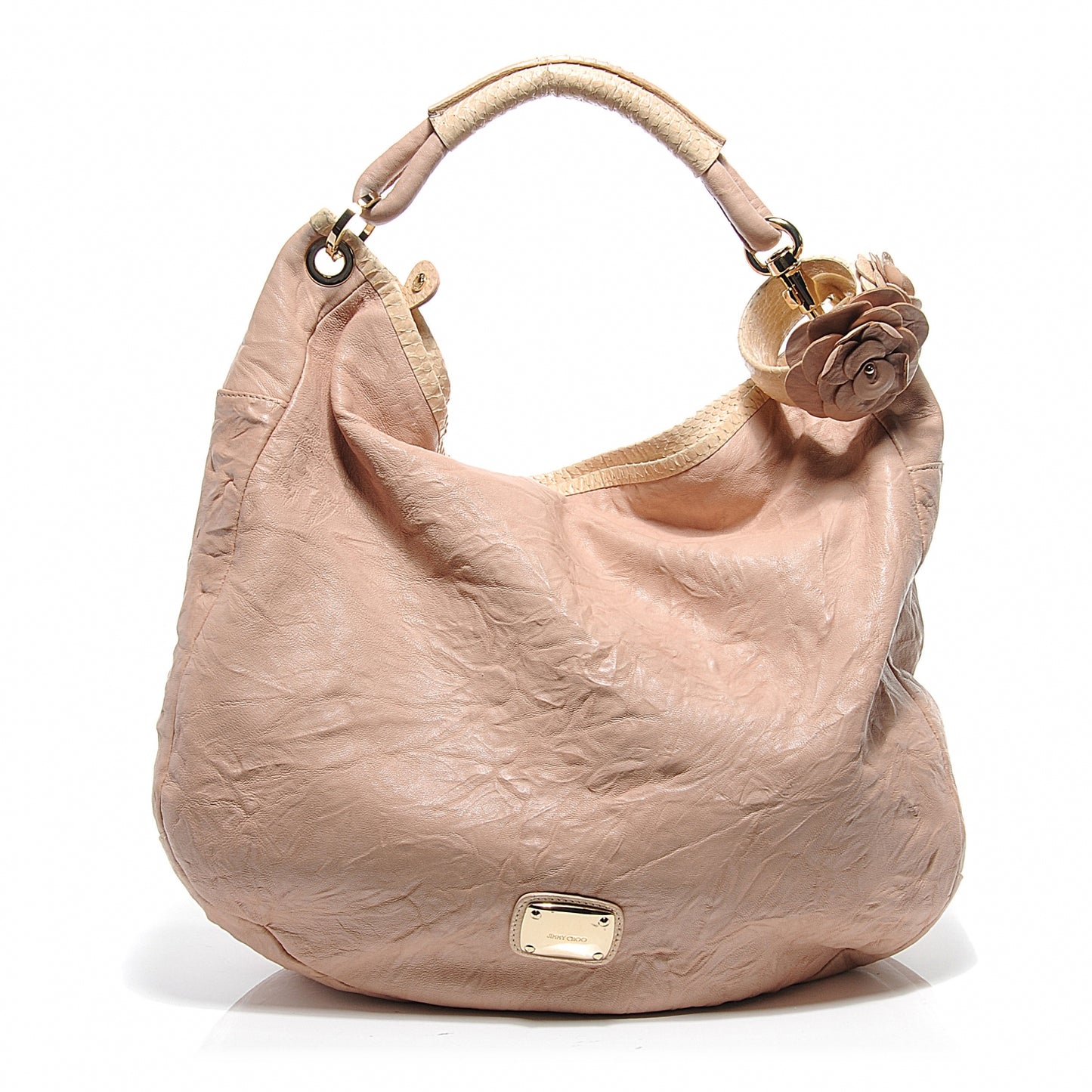 Nappa Snake Trim Sky Hobo Pink