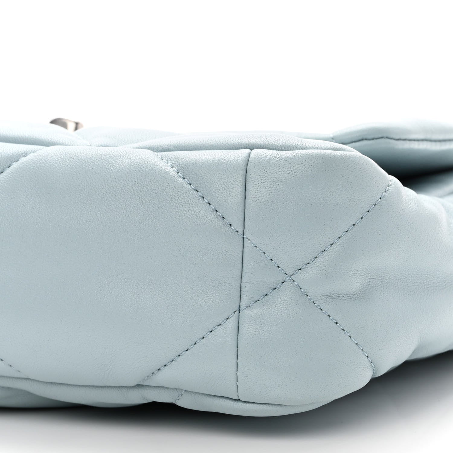 Chanel Lambskin Quilted Medium Chanel 19 Flap Light Blue 10 of 10