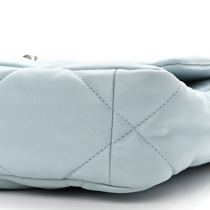 Chanel Lambskin Quilted Medium Chanel 19 Flap Light Blue 10 of 10