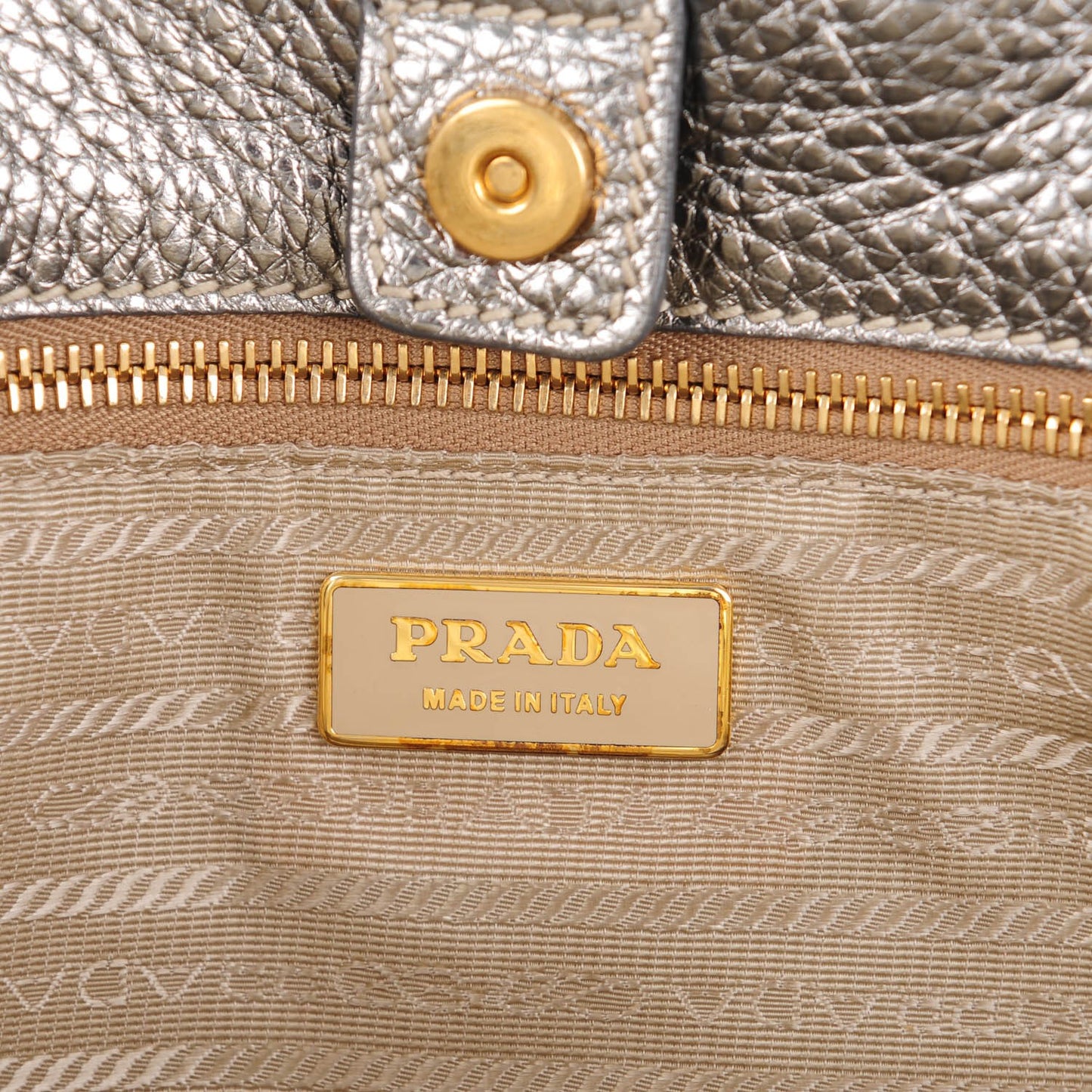 Vitello Daino Shoulder Bag Acciaio