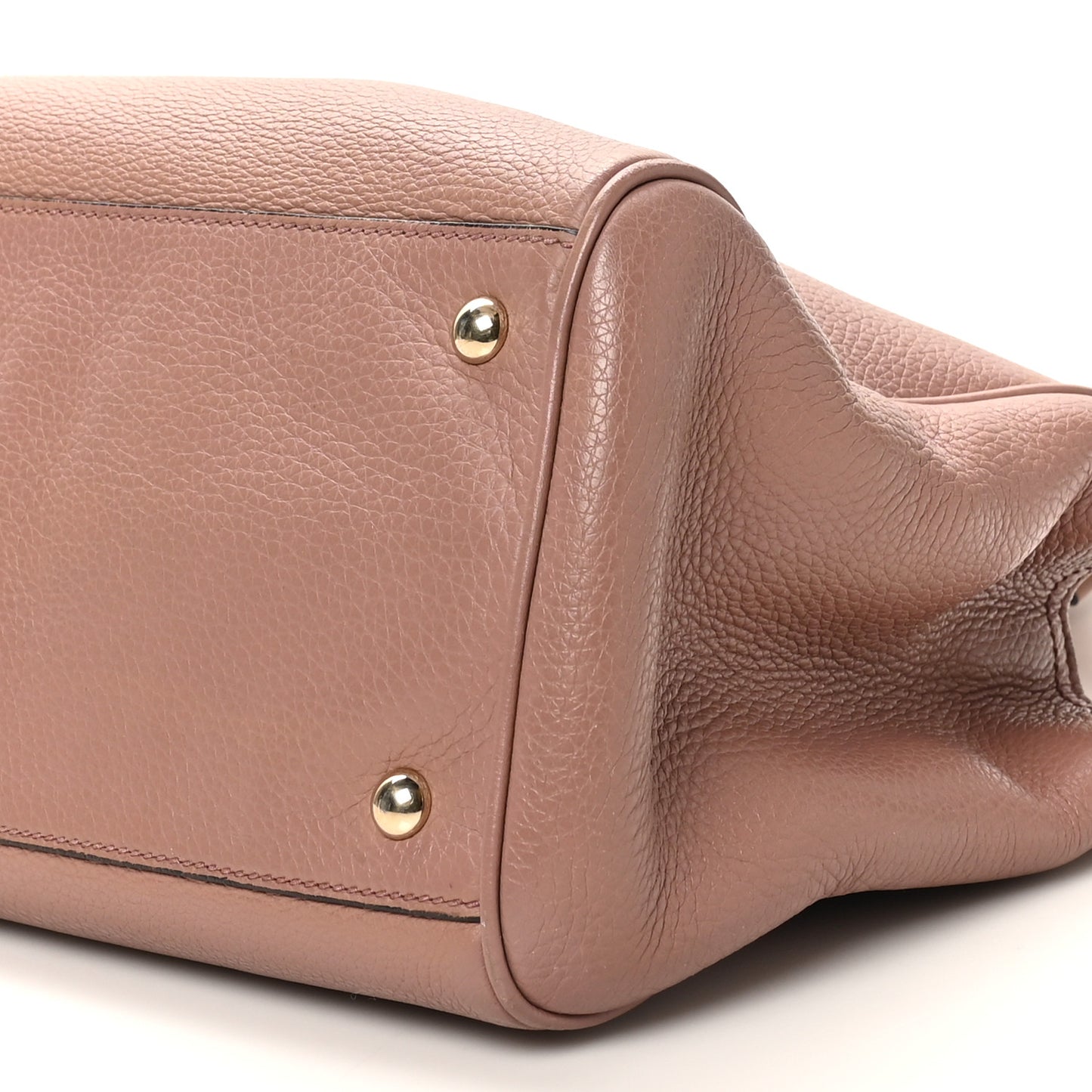 Pebbled Calfskin Medium Bamboo Shopper Tote Dark Cipria