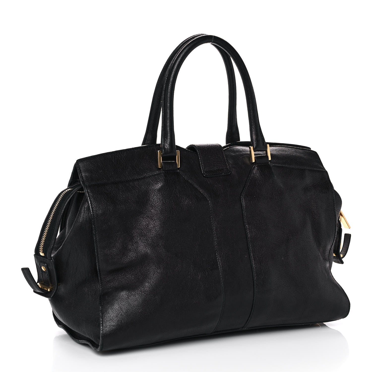 Saint Laurent Sheepskin Medium Cabas ChYc Black 3 of 12