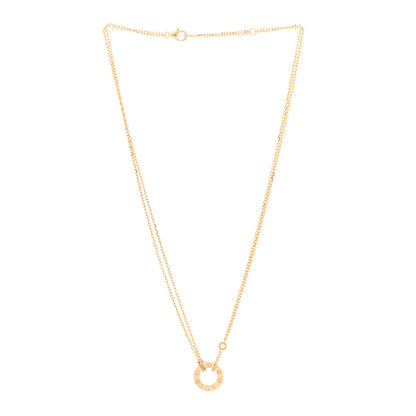 Cartier 18K Yellow Gold 2 Diamond LOVE Necklace 3 of 4