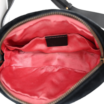 Gucci Velvet Matelasse Marquise Crystals GG Marmont Belt Bag 85 34 Black 5 of 12