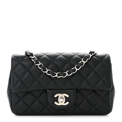 Chanel Lambskin Quilted Mini Rectangular Flap Black 1 of 10