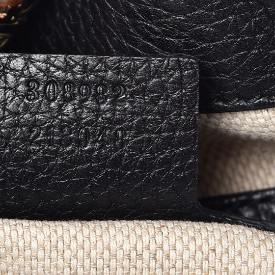 Pebbled Calfskin Medium Soho Chain Shoulder Bag Black