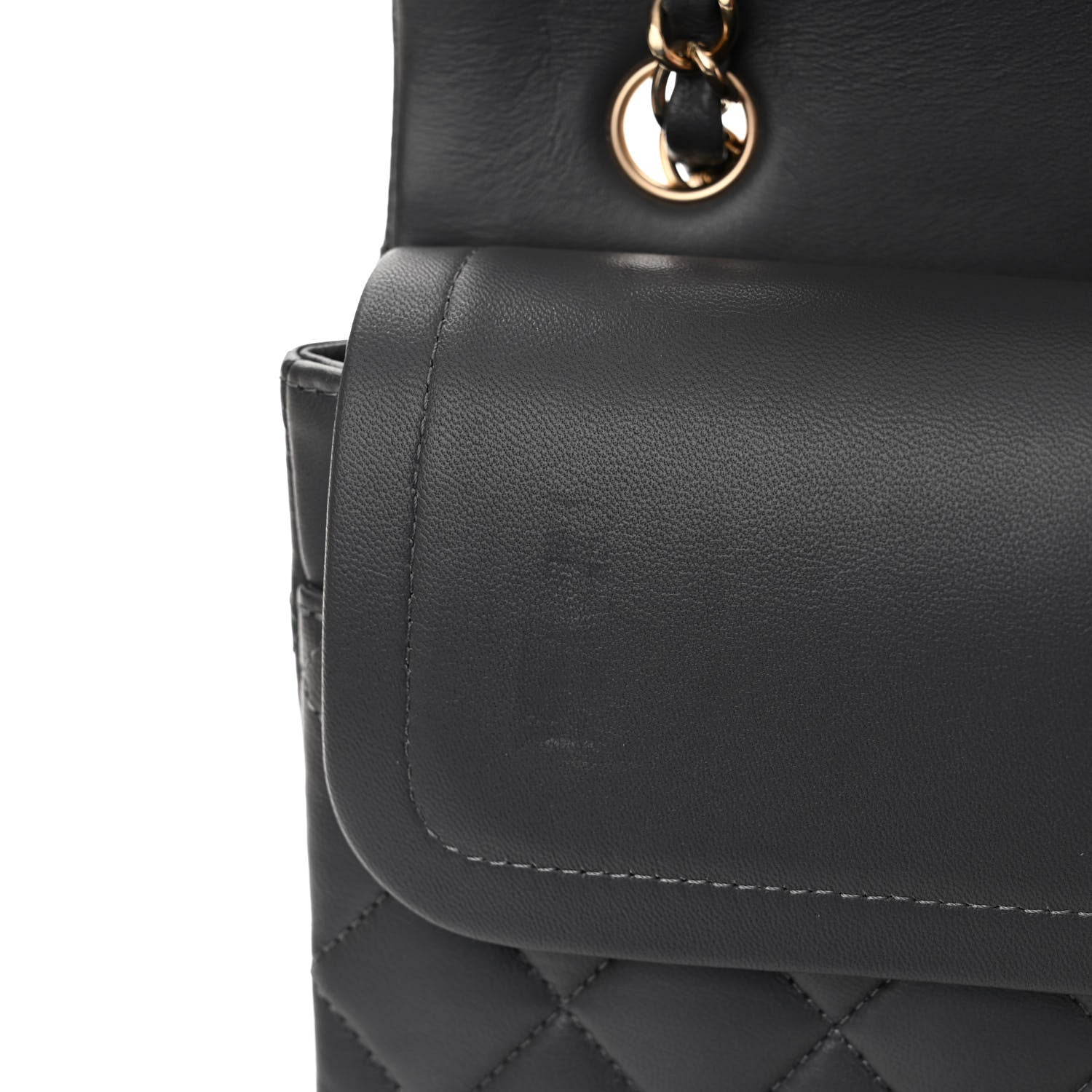 Chanel Caviar Quilted Medium Double Flap Dark Grey 11 of 13