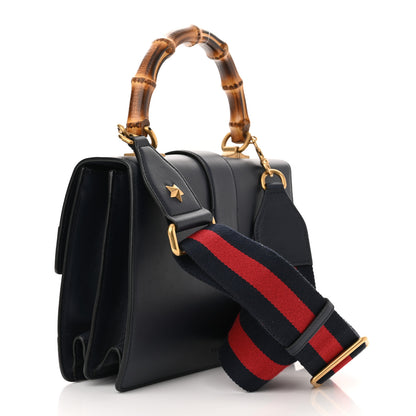 Gucci Moon Calfskin Bamboo Web Medium Dionysus Top Handle Bag Blue Emerald Hibiscus Red 3 of 11