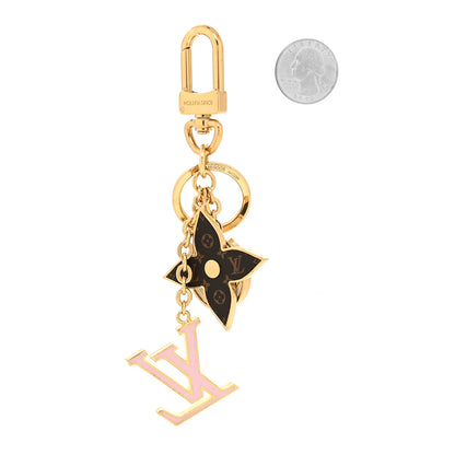 Louis Vuitton Metal Monogram Epi Spring Street Bag Charm Key Holder Gold 2 of 5