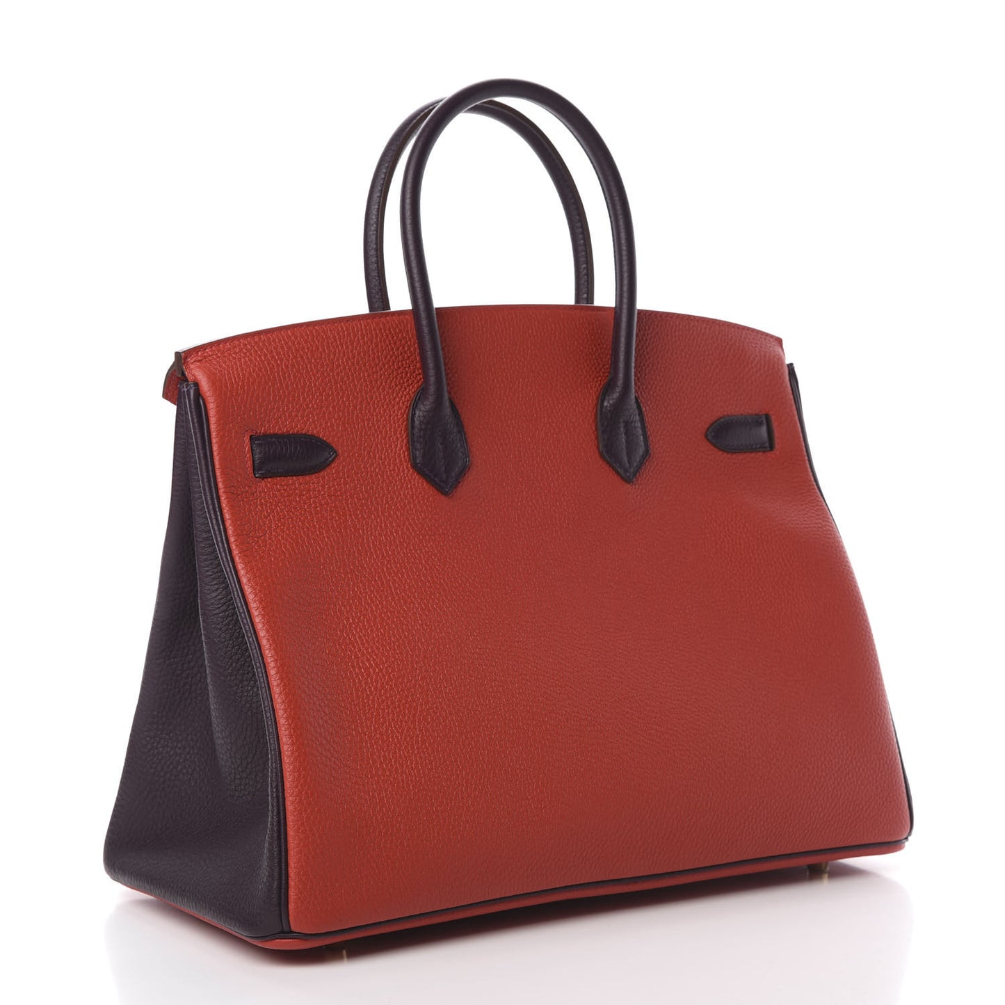 Togo Bi Color Horseshoe Birkin 35 Geranium Raisin