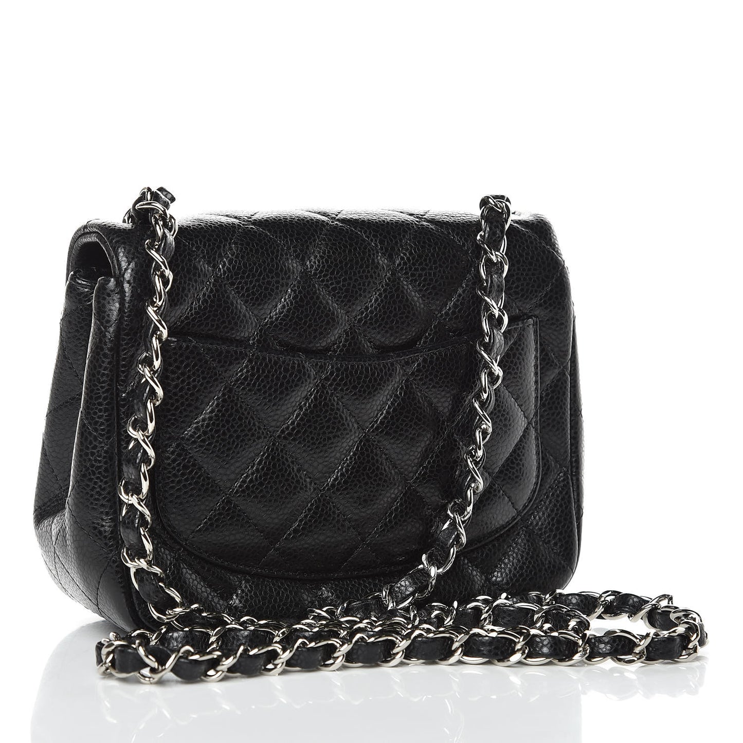 Caviar Quilted Mini Square Flap Black