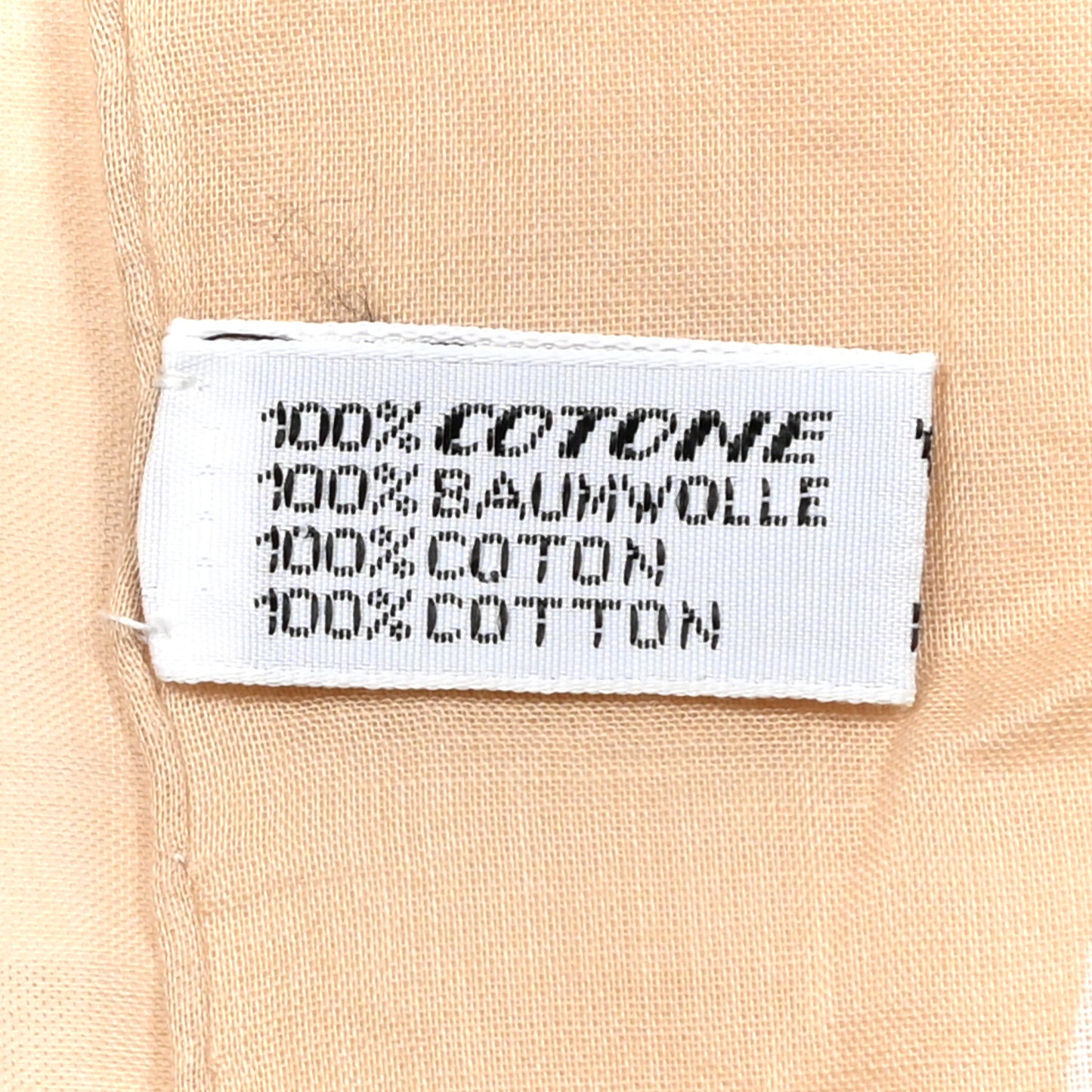 Cotton CC Scarf Beige Ecru