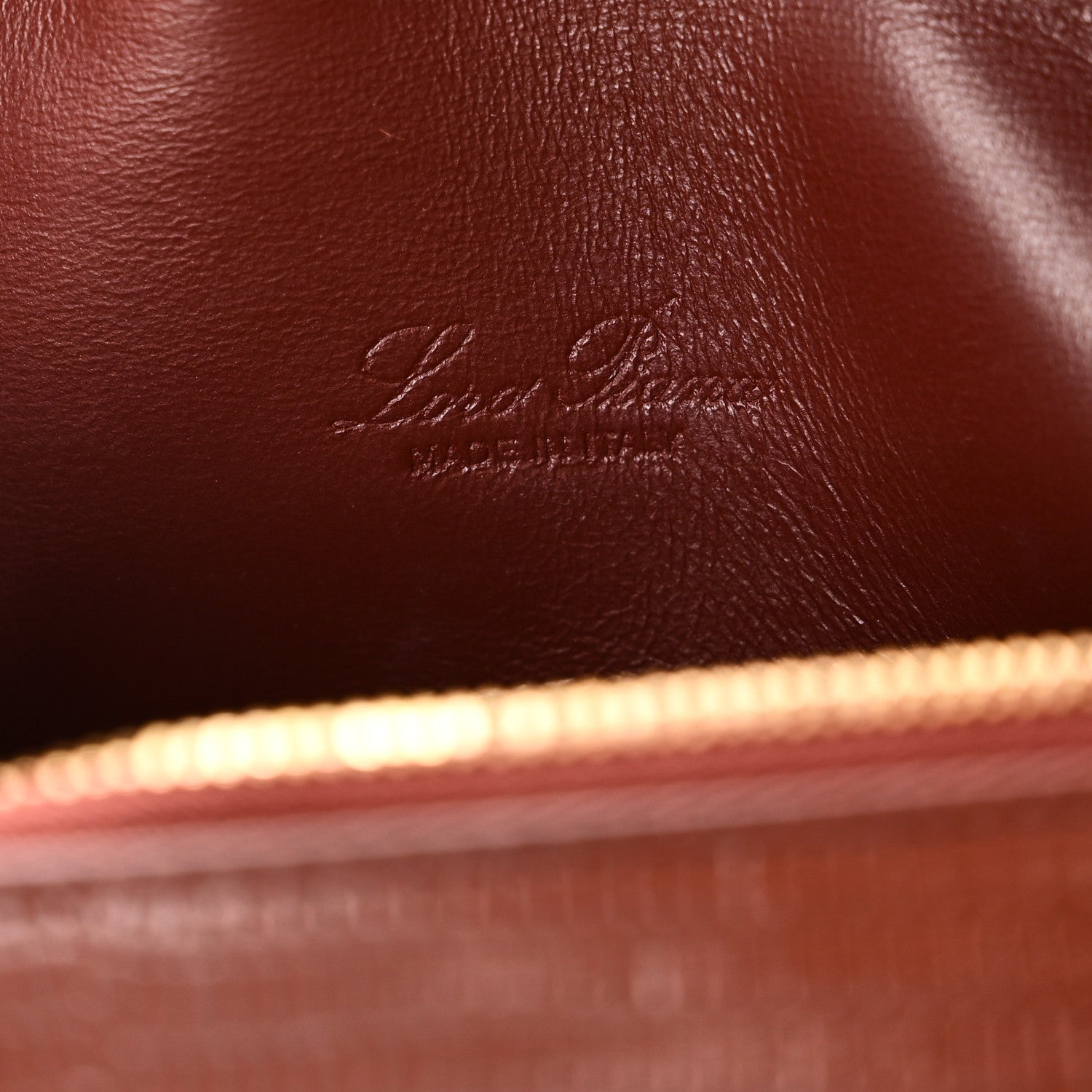 Loro Piana Lizard L19 Extra Pocket Pouch Smoked Caramel 5 of 9