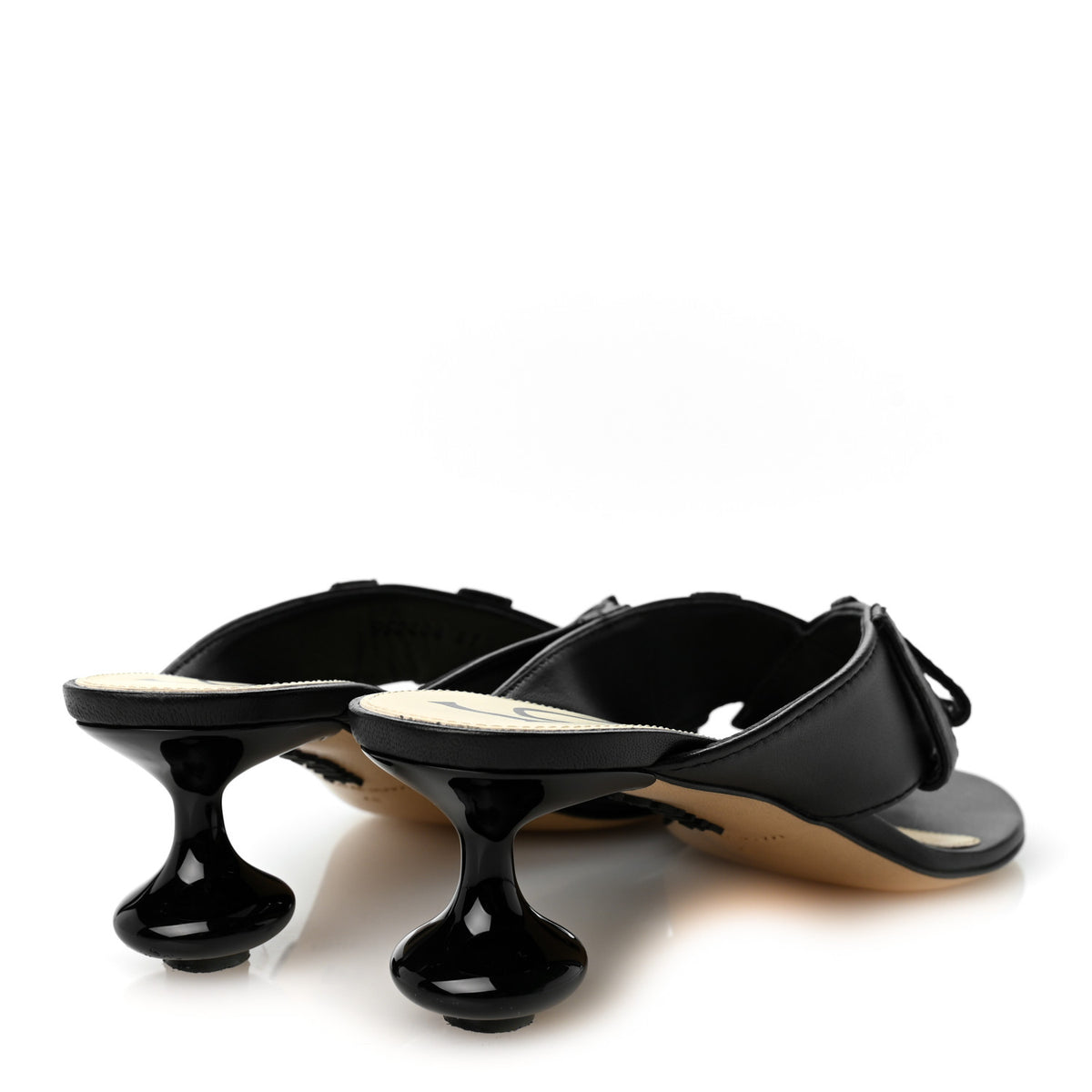 Loewe Lambskin Toy Panta 45mm Sandals 37 Black 4 of 11