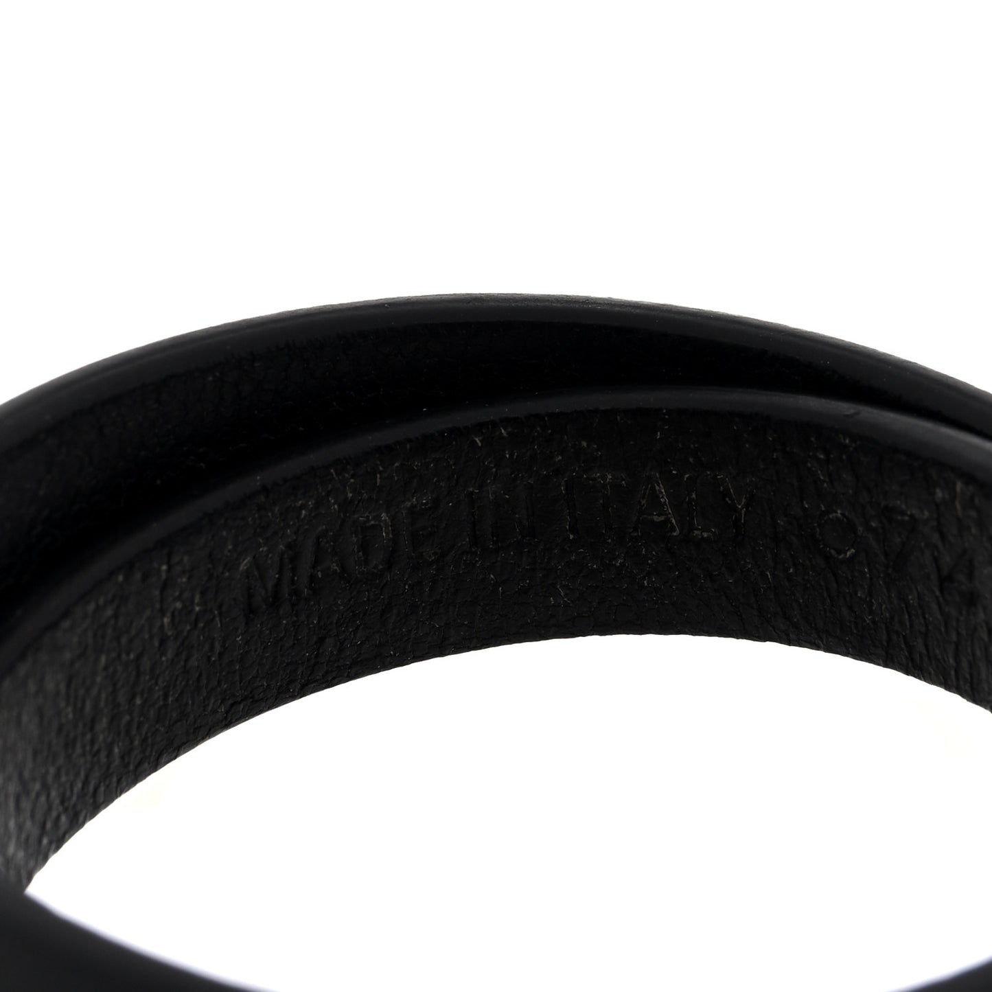 Calfskin BB Wrap Bracelet S Black