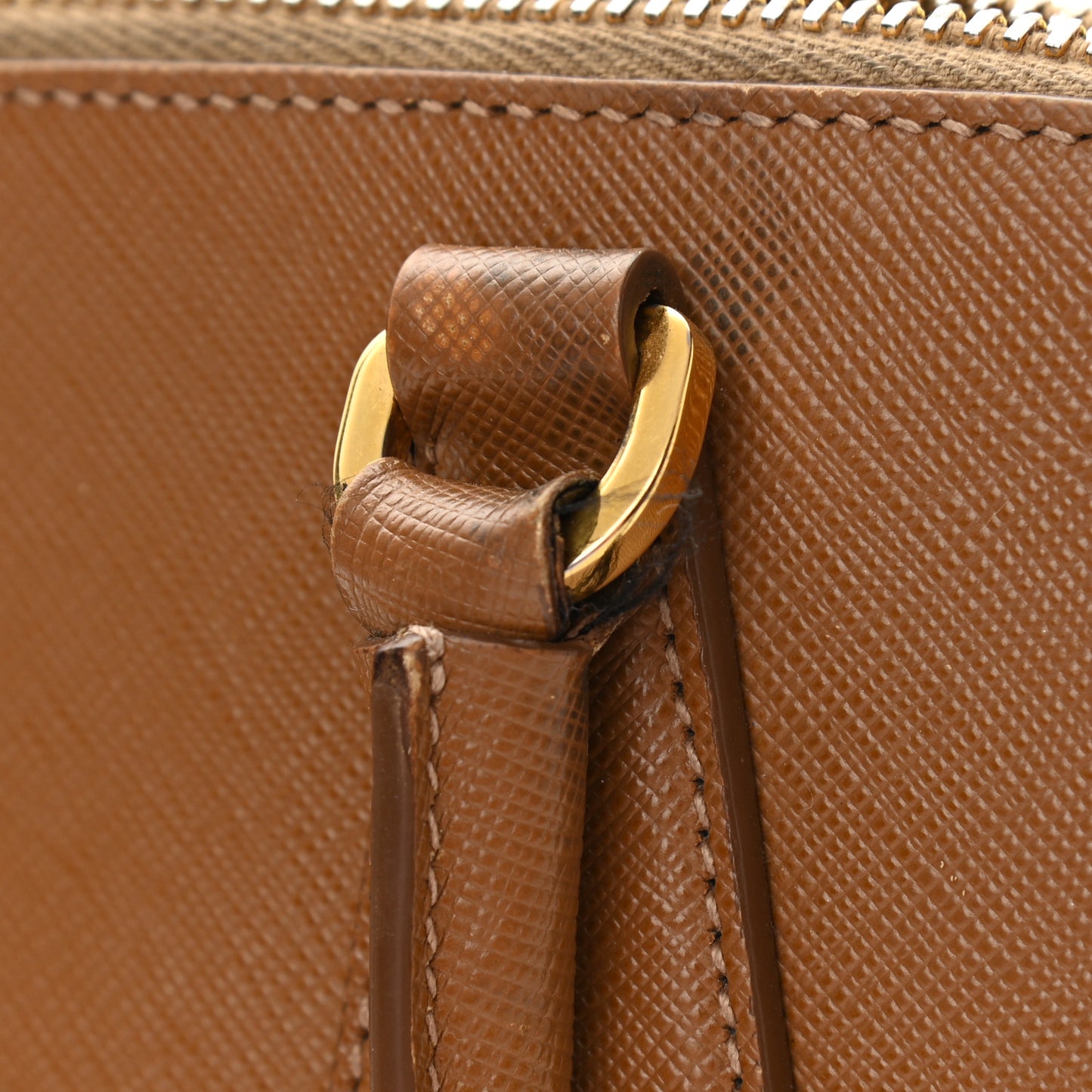 Saffiano Lux Small Promenade Tote Caramel