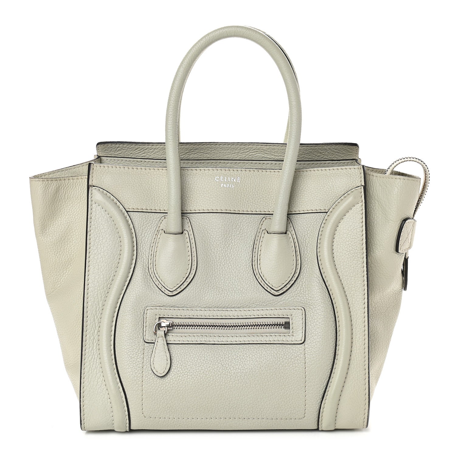 Celine Drummed Calfskin Micro Luggage Lune 1 of 9