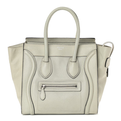 Celine Drummed Calfskin Micro Luggage Lune 1 of 9