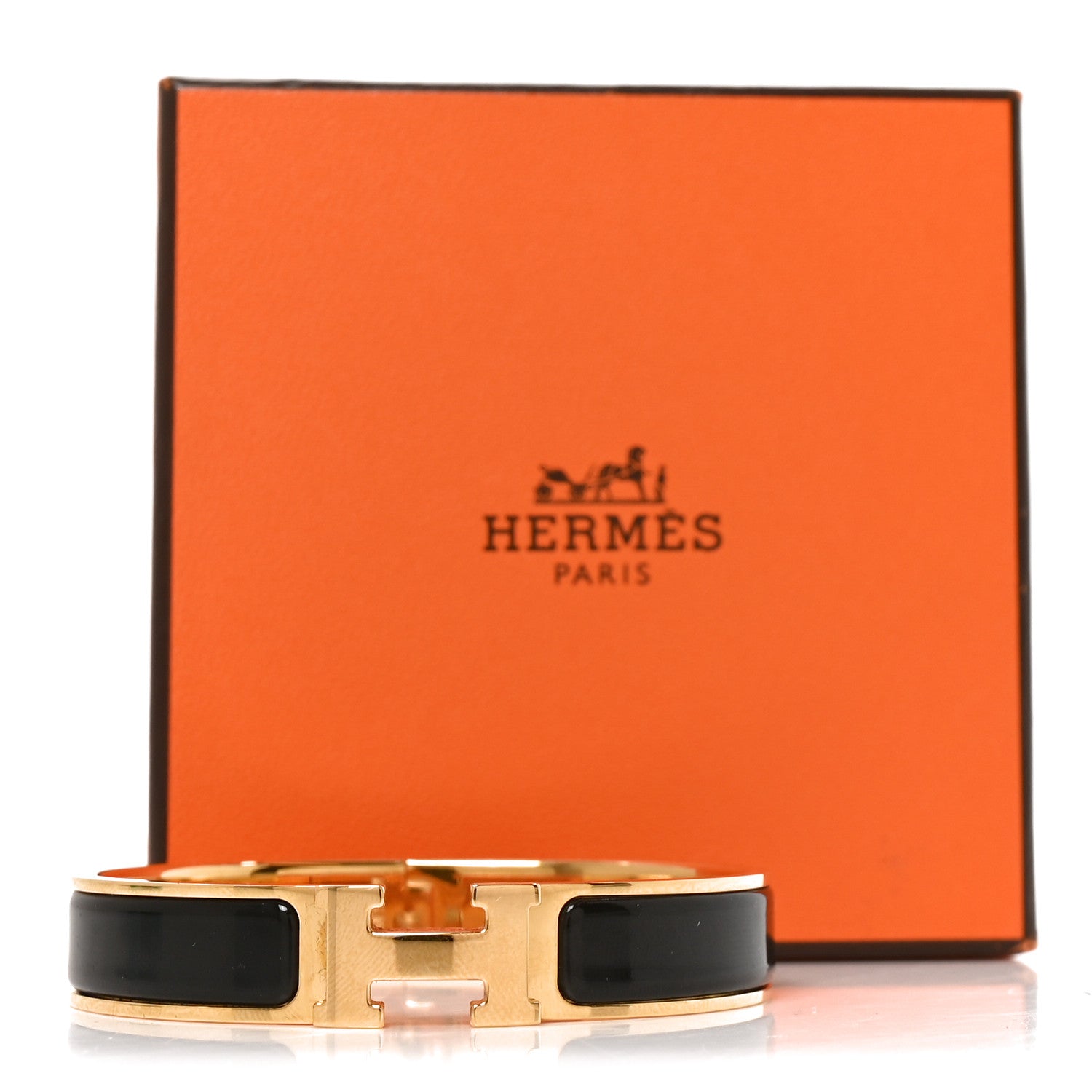 Hermes Enamel Narrow Clic Clac H Bracelet PM Black 5 of 5