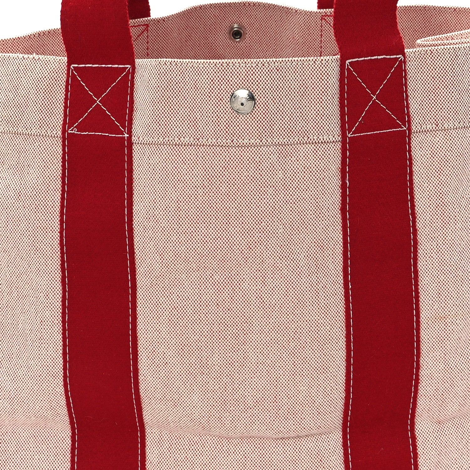 Hermes Canvas Herline GM Tote Red 8 of 10