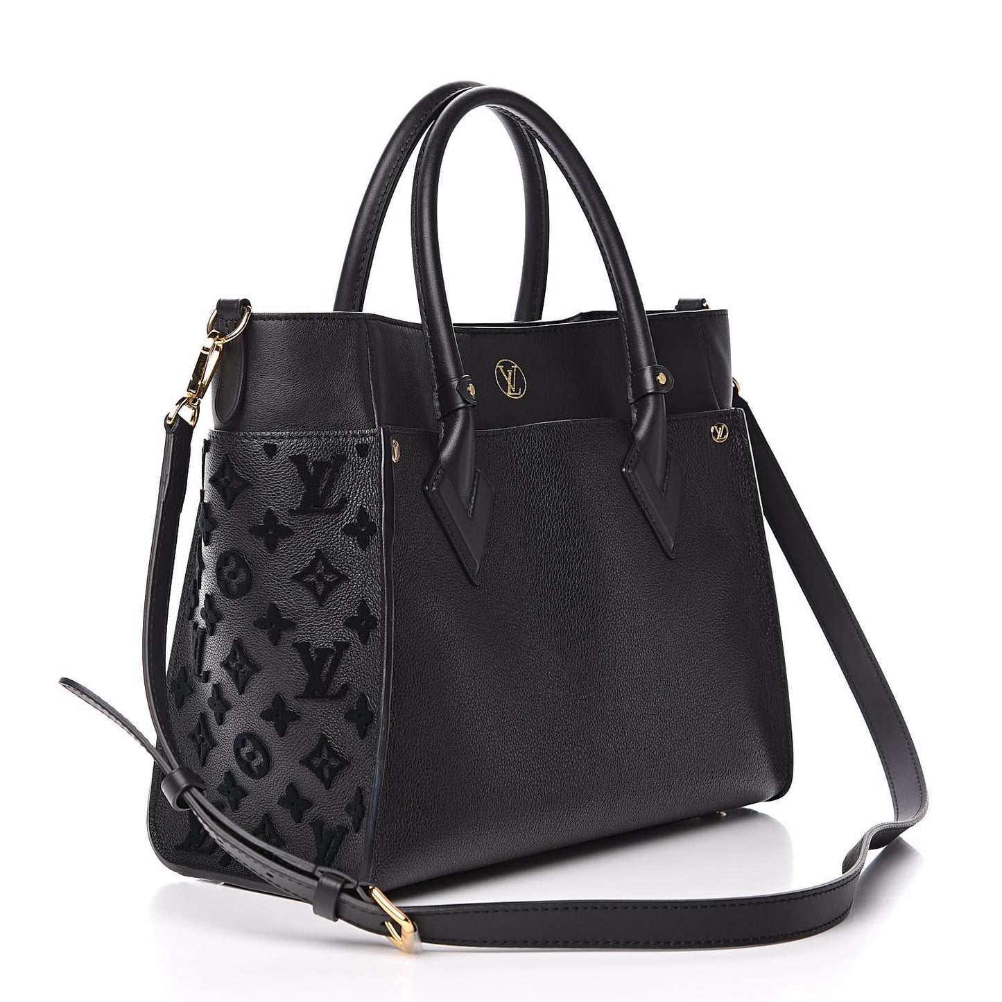 Calfskin Monogram Tufting On My Side Black