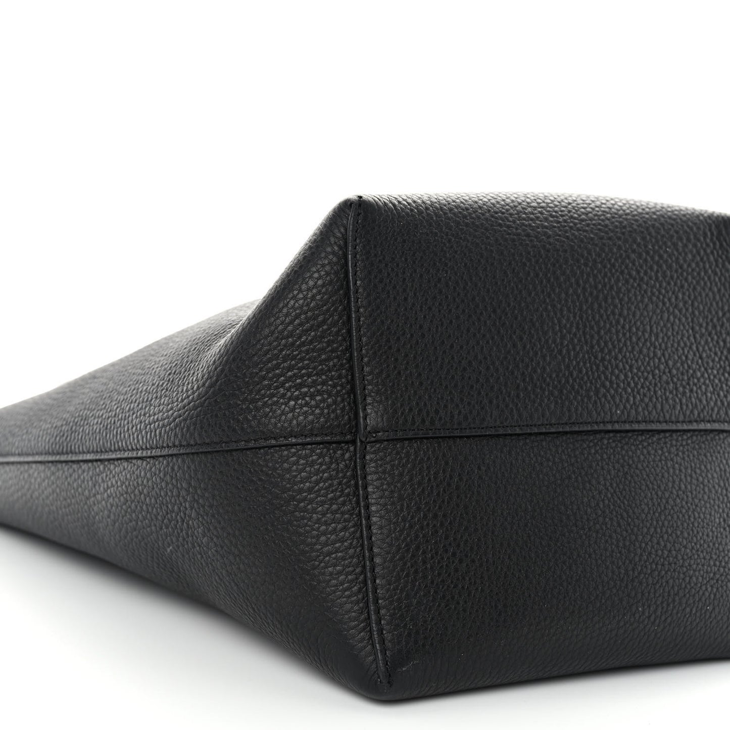 Grained Calfskin Medium N/S Park Tote Black