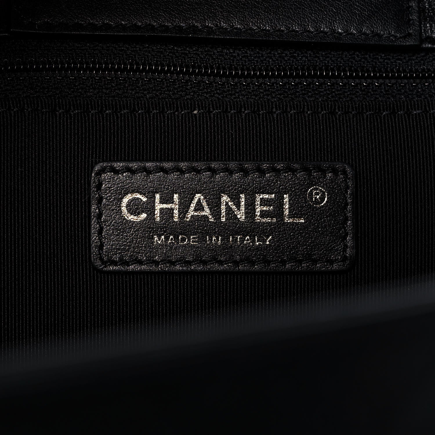 Chanel Calfskin Stitched Shopping Tote Black 6 of 10