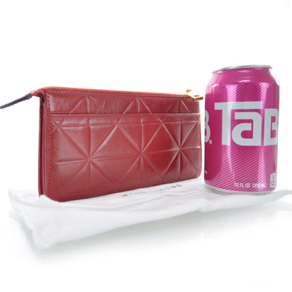 Marc Jacobs Leather Patchwork Zip Clutch Wallet Cherry Tart 2 of 7